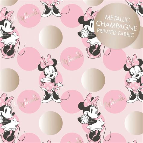 minnie mouse metallic fabric|minnie mouse fabric panels.